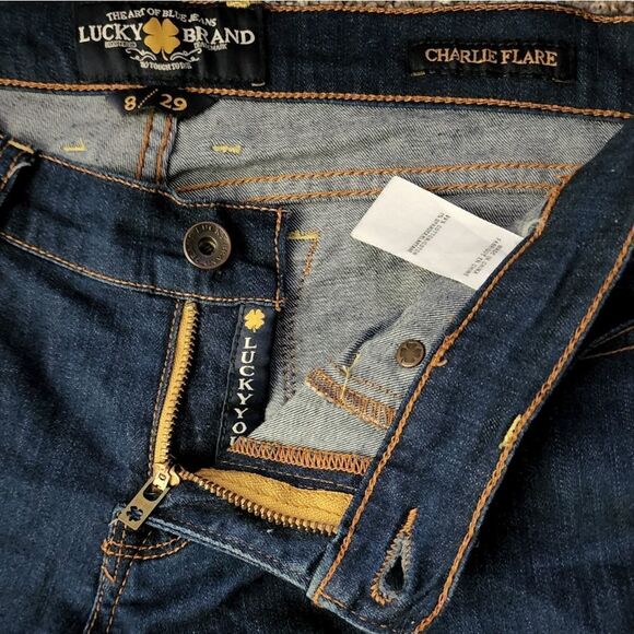 Lucky BRAND CHARLIE FLARE DARK WASH JEANS 29 - Picture 10 of 16